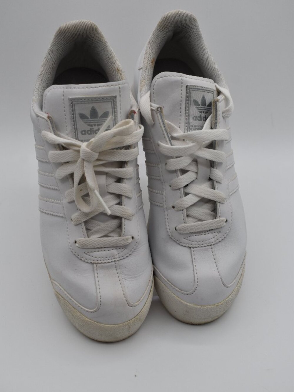 Men's 6/Women's 7.5-8 Adidas Originals Samoa G21251 White Silver Retro Sneakers